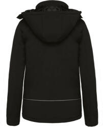 Kariban Női kapucnis, bélelt softshell kabát, Kariban KA651, Black-S (ka651bl-s)