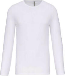 Kariban Férfi hosszú ujjú kereknyakú sztreccs póló, Kariban KA3016, White-2XL (ka3016wh-2xl)
