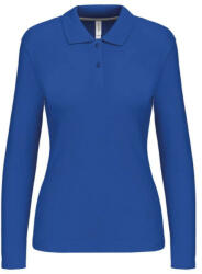 Kariban Női hosszú ujjú galléros piké póló, Kariban KA244, Light Royal Blue-2XL (ka244lro-2xl)