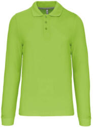 Kariban Férfi hosszú ujjú galléros piké póló, Kariban KA243, Lime-3XL (ka243li-3xl)