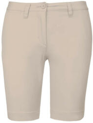 Kariban Női mosott hatású bermuda, Kariban KA751, Beige-36 (ka751be-36)
