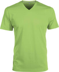 Kariban Férfi oldalvarrott V-nyakú rövid ujjó póló, Kariban KA357, Lime-2XL (ka357li-2xl)