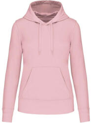 Kariban Női organikus kapucnis pulóver, Kariban KA4028, Pale Pink-L (ka4028pp-l)