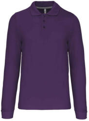 Kariban Férfi hosszú ujjú galléros piké póló, Kariban KA243, Purple-XL (ka243pu-xl)