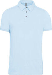 Kariban Férfi galléros rövid ujjú jersey póló, Kariban KA262, Sky Blue-L (ka262sb-l)