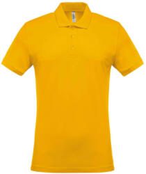 Kariban Férfi galléros piké póló, rövid ujjú, Kariban KA254, Yellow-2XL (ka254ye-2xl)