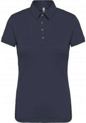 Kariban Női galléros rövid ujjú jersey póló, Kariban KA263, Navy-XL (ka263nv-xl)