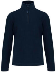 Kariban Uniszex galléros, 1/4 cipzáras mikropolár pulóver, Kariban KA912, Navy-3XL (ka912nv-3xl)