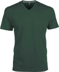 Kariban Férfi oldalvarrott V-nyakú rövid ujjó póló, Kariban KA357, Forest Green-XL (ka357fo-xl)