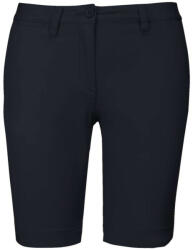 Kariban Női mosott hatású bermuda, Kariban KA751, Dark Navy-38 (ka751dnv-38)