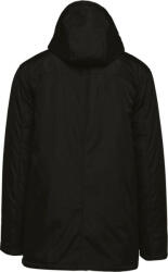 Kariban Uniszex levehető kapucnis bélelt kabát, Kariban KA656, Black-4XL (ka656bl-4xl)