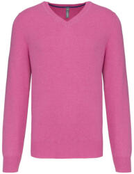 Kariban Férfi prémium V-nyakú pulóver, Kariban KA982, Candy Pink Heather-XL (ka982cph-xl)