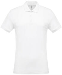 Kariban Férfi galléros piké póló, rövid ujjú, Kariban KA254, White-4XL (ka254wh-4xl)