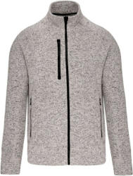 Kariban Férfi poliészter cipzáras dzseki, Kariban KA9106, Light Grey Mélange-4XL (ka9106lgme-4xl)