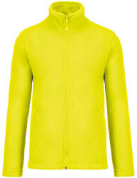 Kariban Uniszex FALCO cipzáras mikropolár pulóver, Kariban KA911, Fluorescent Yellow-L (ka911fye-l)