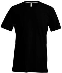 Kariban Férfi oldalvarrott V-nyakú rövid ujjó póló, Kariban KA357, Black-4XL (ka357bl-4xl)