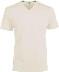 Kariban Férfi oldalvarrott V-nyakú rövid ujjó póló, Kariban KA357, Light Sand-XL (ka357lsa-xl)
