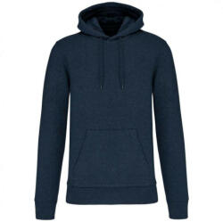 Kariban Férfi organikus kapucnis pulóver, Kariban KA4027, French Navy Heather-4XL (ka4027fnvh-4xl)