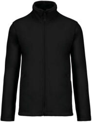 Kariban Uniszex FALCO cipzáras mikropolár pulóver, Kariban KA911, Black-XL (ka911bl-xl)