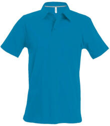 Kariban Férfi rövid ujjú galléros piké póló, Kariban KA241, Tropical Blue-2XL (ka241tb-2xl)