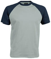 Kariban Férfi raglán ujjú kétszínű baseball póló, Kariban KA330, Ice Blue/Denim-2XL (ka330ic-de-2xl)