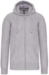 Kariban Uniszex kapucnis cipzáras pulóver, Kariban KA454, Oxford Grey-XL (ka454og-xl)