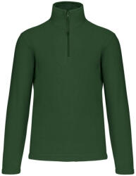 Kariban Uniszex galléros, 1/4 cipzáras mikropolár pulóver, Kariban KA912, Forest Green-4XL (ka912fo-4xl)