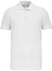 Kariban Férfi galléros piké sztreccs póló, Kariban KA239, White-L (ka239wh-l)