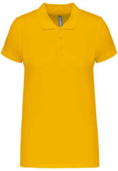 Kariban Női galléros piké póló, rövid ujjú, Kariban KA255, Yellow-3XL (ka255ye-3xl)