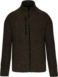 Kariban Férfi poliészter cipzáras dzseki, Kariban KA9106, Dark Khaki Melange-XL (ka9106dkm-xl)