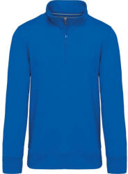 Kariban Férfi galléros 1/4 cipzáros pulóver, Kariban KA487, Light Royal Blue-4XL (ka487lro-4xl)