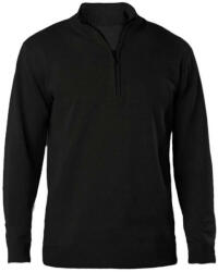 Kariban Férfi galléros 1/4 cipzáros keskeny szabású pulóver, Kariban KA970, Black-4XL (ka970bl-4xl)