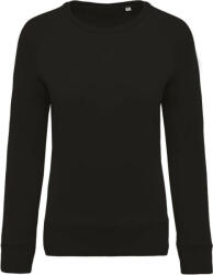 Kariban Női raglános organikus környakas pulóver, Kariban KA481, Black-L (ka481bl-l)