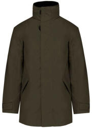 Kariban Uniszex kapucnis kabát steppelt béléssel, Kariban KA677, Deep Khaki-L (ka677dekh-l)