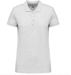Kariban Női galléros piké póló, rövid ujjú, Kariban KA255, Ash Heather-S (ka255ash-s)