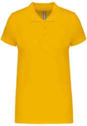 Kariban Női galléros piké póló, rövid ujjú, Kariban KA255, Yellow-XL (ka255ye-xl)