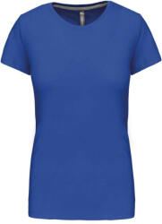 Kariban Női rövid ujjú környakas pamut póló, Kariban KA380, Light Royal Blue-S (ka380lro-s)