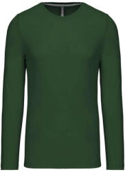 Kariban Férfi kereknyakú hosszú ujjú pamut póló, Kariban KA359, Forest Green-L (ka359fo-l)