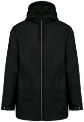 Kariban Uniszex kapucnis kabát, mikropolár béléssel, Kariban KA6153, Black-M (ka6153bl-m)