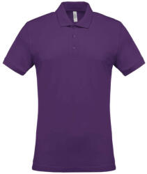 Kariban Férfi galléros piké póló, rövid ujjú, Kariban KA254, Purple-4XL (ka254pu-4xl)