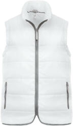 Kariban Uniszex bélelt mellény, cipzáras, Kariban KA6116, White-XL (ka6116wh-xl)
