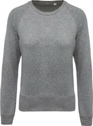 Kariban Női raglános organikus környakas pulóver, Kariban KA481, Grey Heather-M (ka481grh-m)