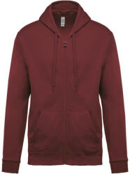 Kariban Uniszex cipzáros kapucnis pulóver, Kariban KA479, Wine-4XL (ka479wn-4xl)