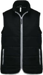 Kariban Uniszex bélelt mellény, cipzáras, Kariban KA6116, Black-XL (ka6116bl-xl)
