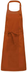 Kariban Uniszex pamut hosszú kötény, fémcsatos nyakpánttal, Kariban KA895, Burnt Orange-U (ka895bo-u)