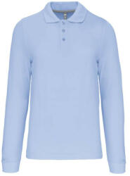 Kariban Férfi hosszú ujjú galléros piké póló, Kariban KA243, Sky Blue-4XL (ka243sb-4xl)