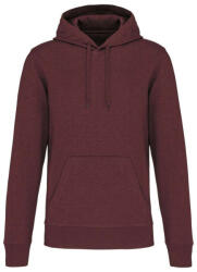 Kariban Férfi organikus kapucnis pulóver, Kariban KA4027, Wine Heather-4XL (ka4027wnh-4xl)