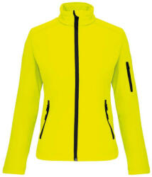 Kariban Női 3 rétegű softshell dzseki, Kariban KA400, Fluorescent Yellow-S (ka400fye-s)
