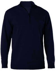 Kariban Férfi galléros 1/4 cipzáros keskeny szabású pulóver, Kariban KA970, Navy-4XL (ka970nv-4xl)
