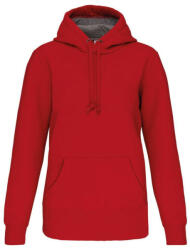Kariban Uniszex vastag kapucnis pulóver, Kariban KA443, Red-XL (ka443re-xl)